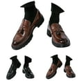 thumbnail image 6 of Mens Slip on Penny Loafers 2025 Fashion Casual Leather Oxfords Formal Dress Shoes Tassel Business Work Shoes, 6 of 8