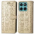 thumbnail image 2 of Funda Cartera FOXDOCK para Motorola Edge 60 Fusion , Flip PU con Relieve de Gatos y Perros, Tarjetero y Soporte, 2 of 6