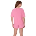 thumbnail image 2 of Pijama Hanes Originals para mujer, conjunto de descanso de 2 piezas, rosa loro, talla L, 2 of 6
