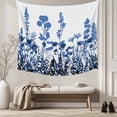 thumbnail image 5 of Blue Flowers Small Tapestry for Bedroom Wall Hanging Tapestry, Simple Spring Ombre Botanical Floral Ceiling Backdrop Tapestries Poster Blanket Wall Decor for Teens Room Living Room Dorm 23" x 28", 5 of 8