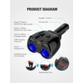 thumbnail image 2 of Cargador de coche Otium USB C con 2 enchufes, encendedor de cigarrillos, 80 W, 2 of 8