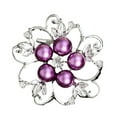 thumbnail image 4 of Fasijew Hollow Out Brooch Hat Brooch Faux Pearl Hollow Out Flower Brooch Stainless Exquisite Wear-resistant Coat Collar Hat Scarf Decoration Clothes Pin (Women), 4 of 7