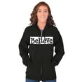 thumbnail image 3 of Believe Holy Spirit Religious Zip Hoodie Sweatshirt Women Brisco Brands S, 3 of 5