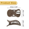 thumbnail image 5 of Unique Bargains 2pcs Flat Hair Clips for Women Flat Claw Clips for Thick Hair French Concord Flat Hair Clips Amber Brown, 5 of 7