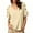 Yellow, variant on Babysbule Women's V-Neck Button Shoulder Short Sleeve Relaxed Fit Casual Blouse Everyday Basic Top
