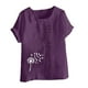 thumbnail image 4 of Vestidos Casuales Para Mujer, Blusas De Mujer De Moda Blusa informal de lino con botones y manga corta estampada para mujer, 4 of 4