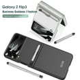 thumbnail image 4 of for Samsung Galaxy Z Flip 3 Case,with Stylus Fashion Business Phone case,with Hinge Protection Device and Camera Screen Protector,Case for Samsung Galaxy Z Flip 3 5G,Black, 4 of 9