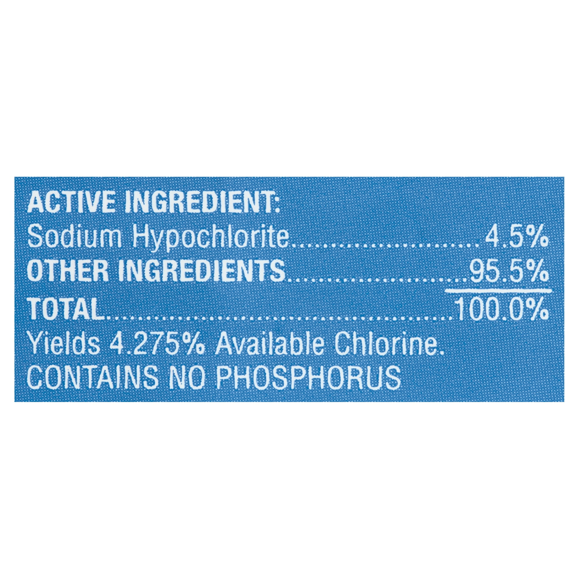 Great Value Low Splash Bleach Regular, 121 oz