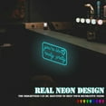 thumbnail image 4 of UPONRAY Rectangular Custom Neon Signs, Usb Powered with Adjustable Brightness Wall Decor for Gifts, Lemon Yellow, 16 inch, 4 of 8