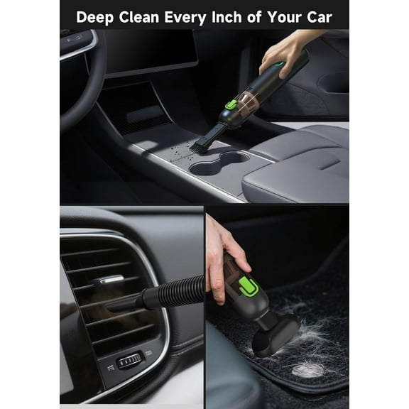 VC28 Handheld Vacuum, 4-in-1 Mini Cordless Vacuum Cleaner with 20000Pa Suction Power, Rechargeable Vacuum for Car, Home, Office Desk, Keyboards