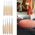 thumbnail image 3 of Farfi Crochet Hook Lightweight Ergonomic Design Hand Knitting Needle Smooth Wooden Crochet Needle for Handwork (10 mm), 3 of 13