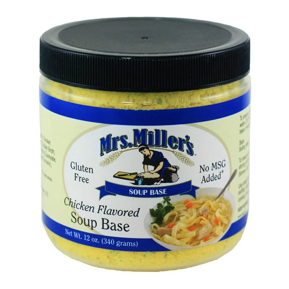 Mrs. Miller's Chicken Flavored Soup Base, Gluten-Free, No MSG, 12 oz. (Pack of 4)