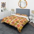 thumbnail image 3 of Designart 'Abstract Retro Geometric Pattern VI' Mid-Century Modern Duvet Cover Set, 3 of 4