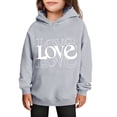 thumbnail image 2 of BaoFuBaoMei Lightweight Hoodies for Boys Girls Valentines Graphic Long Cuffed Sleeve Sweatshirt Tops Fleece Lined Loose Hooded Fall Outfits for School Party Classroom Celebration, 2 of 5