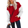 thumbnail image 2 of Chuancc Crewneck Sweatshirts Women Solid Color Hoodies Fall Sweatshirt Women'S Sweatshirts Sweatshirt For Women Women'S Sweatshirts Oversized Casual Loose Solid Z-O 5XL, 2 of 5