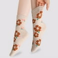 thumbnail image 3 of 5 Pairs Womens Cute Flower Patterned Funny Novelty Cotton Crew Socks, 3 of 8