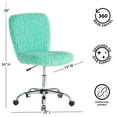 thumbnail image 3 of Urban Shop Faux Fur Armless Swivel Task Office Chair, Multiple Colors, 3 of 8
