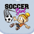thumbnail image 4 of Inktastic Soccer Girl Girls Baby Bib, 4 of 4