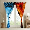 thumbnail image 3 of Ice Fire Football Curtains,Sports Themed Curtains Bedroom Decor,Ball Gaming Curtains Red and Blue Window Curtains 2 Panels 42"Wx63"L, 3 of 6