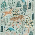 thumbnail image 5 of CHAKME 5'x7' Jungle Safari Wild Animal Area Rug Machine Washable Non Slip Leopard Bird Botanical Plant Low Pile Floor Carpet Living Room Dining Room Bedroom, 5 of 8