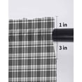 thumbnail image 6 of Geometric Lattice, Curtains 63 Inch Length, Sheer Curtains for Bedroom Living Room Window Black Grey Classic Farmhouse Plaid Rod Pocket Drapes Kitchen Curtains Small Half Window 42"x63" 2 Panels, 6 of 6