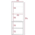 thumbnail image 7 of JERFIT 24" Wall Mount Bathroom Storage Cabinet with Door, 2 Open Shelves & 2 Inner Shelves, Particle Board Over The Toilet Organizer in Black, 7 of 7
