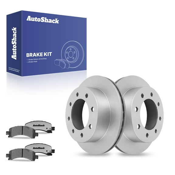 AutoShack 12.99" (330 mm) Rear Vented Brake Rotors Coated   Ceramic Brake Pads | Replacement for 2006-2017 Chevrolet Express 2500 2006-2016 Chevrolet Express 3500 | 6-PC Brake Kit | ArmorStop