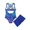 thumbnail image 6 of Alvivi Kids Girls 2Pcs Swimsuit Bodysuit with Shorts Bathing Suit Swimwear Athletic Gymnastics Leotards Colorful Fish Scales 12, 6 of 7