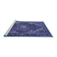 thumbnail image 2 of Ahgly Company Machine Washable Indoor Round Persian Blue Traditional Area Rugs, 3' Round, 2 of 4