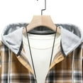 thumbnail image 5 of YAYUBA Hooded Flannel Shirt for Men Casual Button Down Shirt Long Sleeve Plaid Hoodie with Pocket, 5 of 6