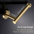 thumbnail image 5 of Windfall Toilet Paper Bracket, Toilet Roll Holder Punched Rust-proof Brushed Gold Wall-mounted Toilet Paper Rack for Bathroom, Washroom, 5 of 8