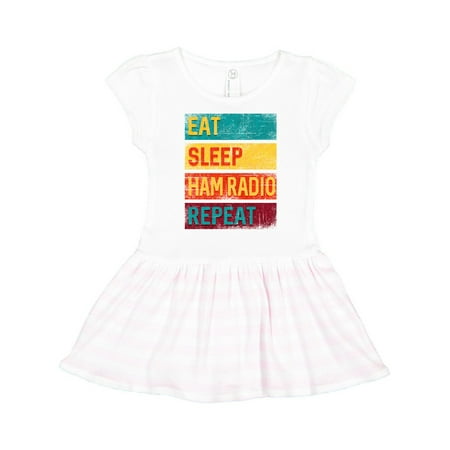 

Inktastic Eat Sleep Ham Radio Repeat Gift Toddler Girl Dress