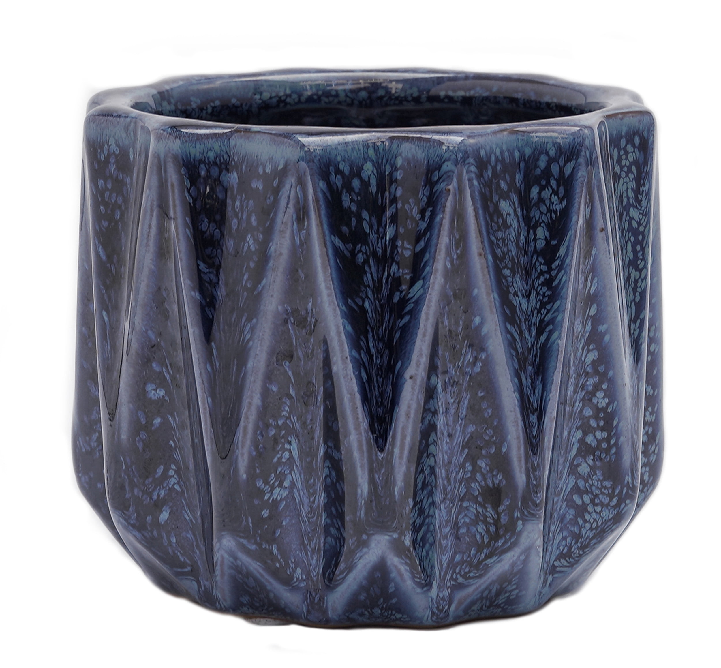 Better Homes & Gardens Pottery 5" Devi Round Ceramic Planter, Blue