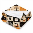 thumbnail image 3 of Rdsfhsp Halloween Cat Flannel Fleece Blanket, Seasonal Pumpkin Pattern Throw Blanket, Soft Cozy Warm Blanket for Sofa Bedroom Decor 50"x40", 3 of 4