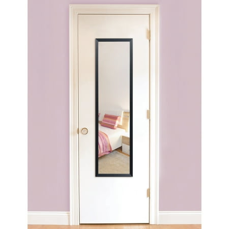 Mainstays 13 Inch X 49 Inch Black Rectangle Door Mirror Walmart Com Walmart Com