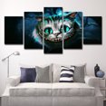thumbnail image 1 of Lienzo decorativo de pared con 5 paneles, Alicia en el país de las maravillas, el gato de Cheshire, 1 of 2