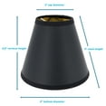 thumbnail image 3 of MERIVILLE Set of 4 Black Paper with Gold Liner Chandelier Lamp Shades, Designed for Candelabra Bulbs with Easy Clip-On Fitter, 3" X 6" X 5", 4-Pack, 3 of 5