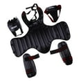 thumbnail image 2 of jinwen 1 Set Headgear + Chest, Groin Protection + Shin Guards - Perfect for Kickboxing, Black, 2 of 9