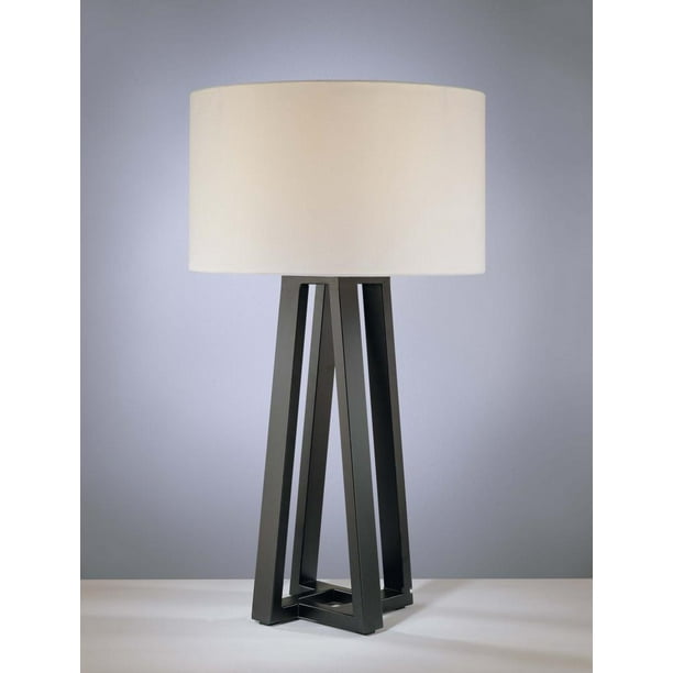 One Light Black Table Lamp By Minka George Kovacs P641 066 In Finish Com Minka George Kovacs P641 066, Simple Table Lamp By George Kovacs