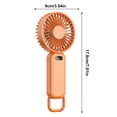 thumbnail image 4 of Rechargeable Handheld Fan, Portable Cooling Device With 5 Speed Settings, for Outdoor Sports and Travel, Orange, 4 of 9
