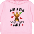 thumbnail image 3 of Inktastic Artist Just a Girl Who Loves Art Toddler Hoodie, 3 of 4
