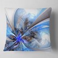 thumbnail image 2 of Designart 16" x 16" Contemporary and Modern Black Fractal and Flower Polyester Throw Pillow, 2 of 5