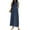 Navy, variant on VONDA Womens Cowboy Dresses Fashion Summer Loose Long Maxi Pleated Dress