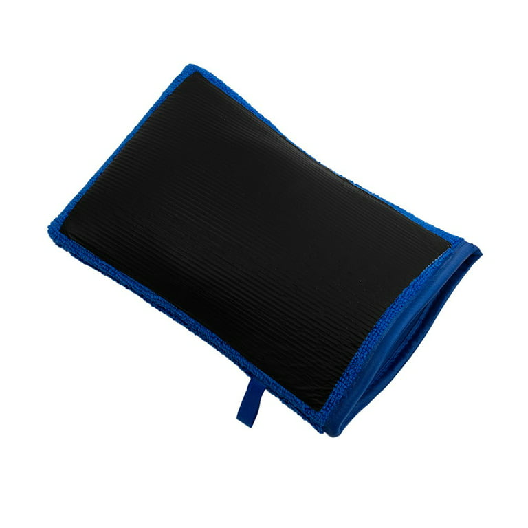 Praeter Car Wash Magic Clay Bar Mitt Car Clay Cloth- Auto Care Cleaning Towel Microfiber Sponge Pad Clay Cloth Detailing, Size: 21*14cm, Blue