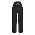 thumbnail image 5 of Kaemgyyd Wide Leg Sweatpants Women High Waisted Fleece Lined Pants with Pockets Winter Drawstring Workout Yoga Trousers, 5 of 7