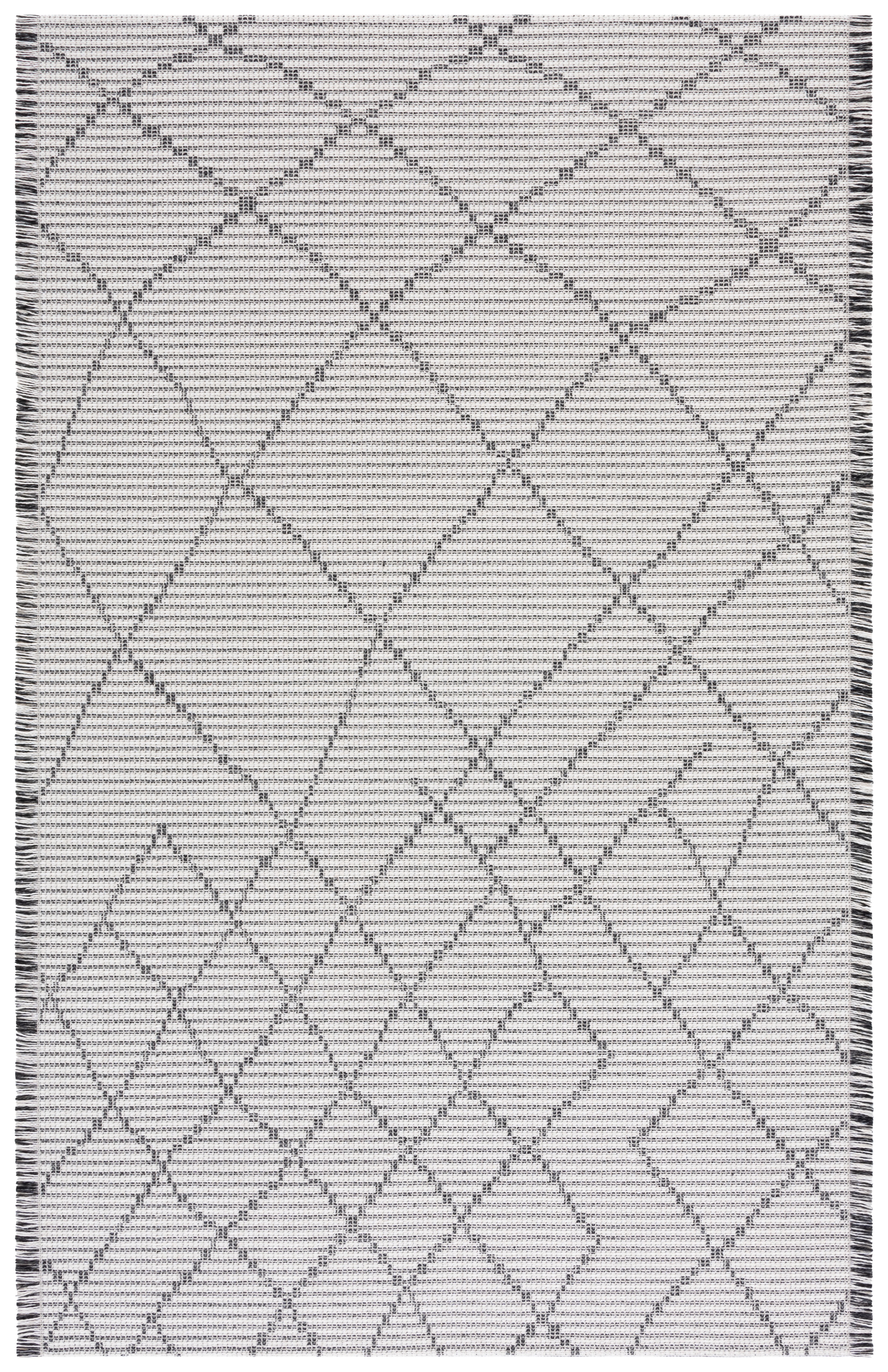 SAFAVIEH Augustine Jannine Geometric Area Rug, Ivory/Black, 5' x 7'7"