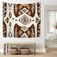 thumbnail image 5 of Bohemia Tapestry for House Dorm Bedroom College Home Decoration Simple Lines Greek Key Elements Tribal Patterns Modern Dorm Tapestry 51x59inch Farmhouse Bohemia Tapestry Curtain, 5 of 6