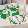 thumbnail image 4 of YujiCraft St. Patrick's Day Mat - Hollow Cut Felt Shamrock Placemat for Table Decor, Lucky Clover Table Ornament, Festive St. Patrick’s Day Home & Kitchen Dining Decorations, 4 of 6