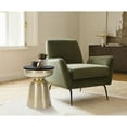 thumbnail image 3 of Finch Adler Metal Accent Side Table 16 Hourglass Shape Polished Black Matte Gold, 3 of 9