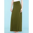thumbnail image 3 of Made by Johnny Women's Lightweight Floor Length Maxi Skirt XXXL OLIVE, 3 of 6